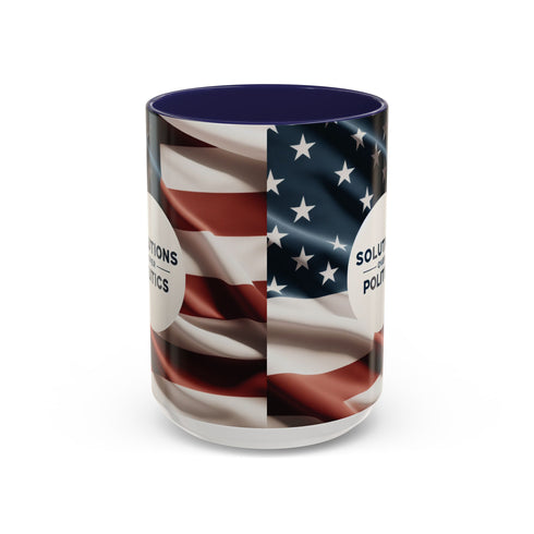 American Flag Custom Accent Coffee Mug (11, 15oz)