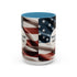 American Flag Custom Accent Coffee Mug (11, 15oz)