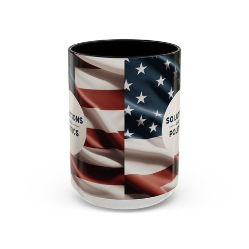 American Flag Custom Accent Coffee Mug (11, 15oz)