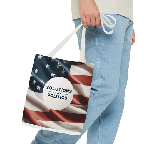 Tote Bag (AOP) - Solutions Over Politics