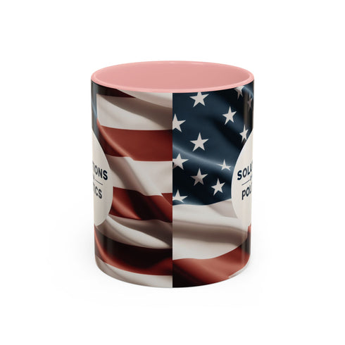 American Flag Custom Accent Coffee Mug (11, 15oz)