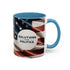 American Flag Custom Accent Coffee Mug (11, 15oz)