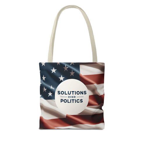 Tote Bag (AOP) - Solutions Over Politics