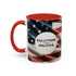 American Flag Custom Accent Coffee Mug (11, 15oz)