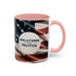 American Flag Custom Accent Coffee Mug (11, 15oz)