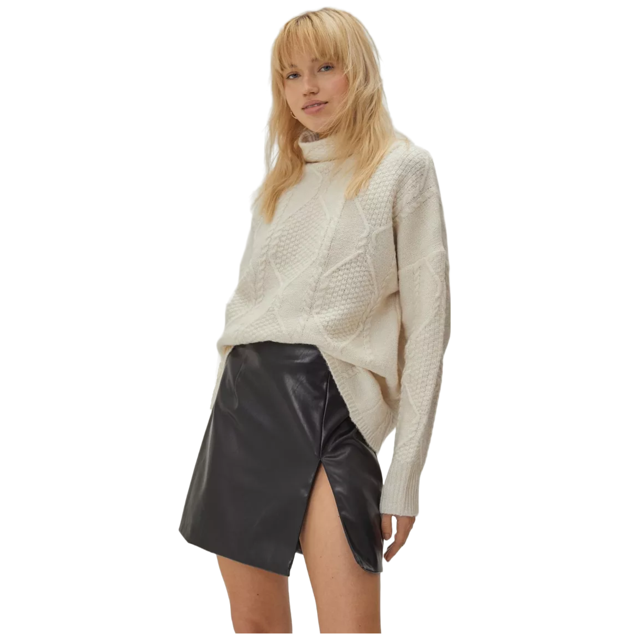 Nasty Gal Deep Split Faux Leather Mini Skirt | 12 US – MG Selections